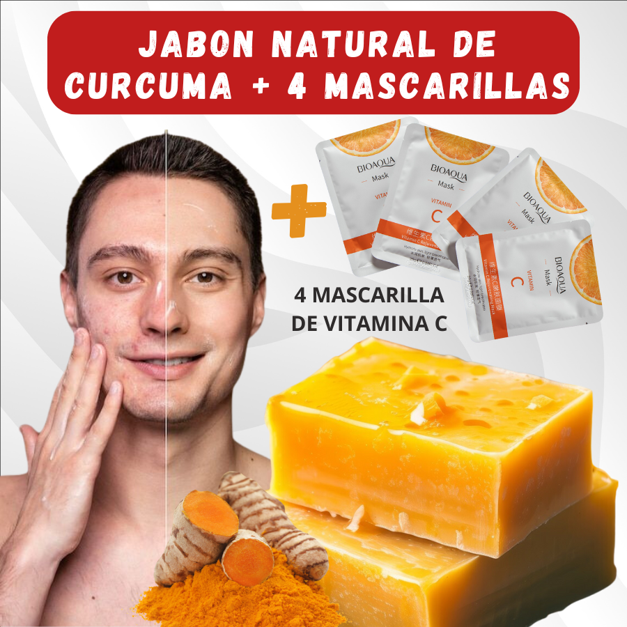 JABÓN DE CURCUMA + MASCARILLAS